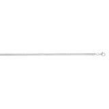 Sterling Silver 18 3.3mm Oval Snake Chain Necklace with Lobster Clasp. Item is rhodium plated.