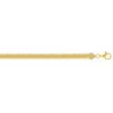 Sterling Silver (Yellow Gold Plated) 18 6.4mm Oval Snake Chain Necklace with Lobster Clasp.