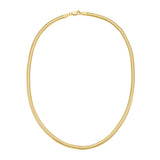 14K Yellow Gold 4.5mm 20 Polished Lite Oval Snake Chain Necklace with Lobster Clasp