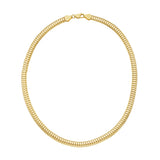 14K Yellow Gold 6.5mm 18 Polished Lite Oval Snake Chain Necklace with Lobster Clasp