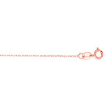 10K Rose Gold 0.68mm Diamond Cut Cable 18 Chain with Spring Ring Clasp