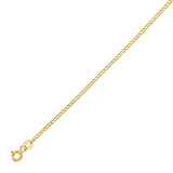14K Yellow Gold 1.8mm 18 Comfort Curb Chain Necklace with Spring Ring Clasp