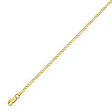 14K Yellow Gold 2.2mm 24 Comfort Curb Chain Necklace with Lobster Clasp