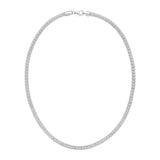 Sterling Silver 18 Fancy Ice Chain with Pear Shaped Lobster Clasp