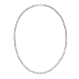 Sterling Silver 8.5 4.6mm Solid Round Byzantine Bracelet with Pear Shaped Lobster Clasp