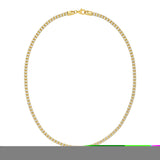 Silver with Gold Plating 20 Fancy Ice Chain with Pear Shaped Lobster Clasp