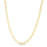 Silver with Gold Plating 20 3.4mm French Cable Chain with Lobster Clasp