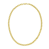 Silver with Gold Plating 8.25 5.6mm French Cable Chain with Lobster Clasp