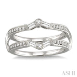 1/2 Ctw Diamond Insert Ring in 14K White Gold