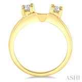 1/4 Ctw Round cut Diamond Wrap Ring in 14K Yellow Gold