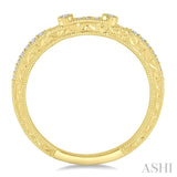 1/10 Ctw Round Cut Diamond Wedding Band in 14K Yellow Gold