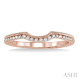 1/8 Ctw Round Cut Diamond Wedding Band in 14K Rose Gold