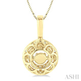 1/2 Ctw Diamond Emotion Pendant in 14K Yellow Gold with Chain