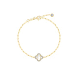 Mother-Of-Pearl Paperclip Bracelet