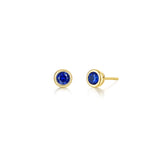 September Bezel Birthstone Earrings