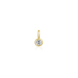 April Bezel Birthstone Charm Pendant