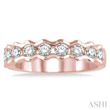 3/4 Ctw Round Cut Diamond Stack Band in 14K Rose Gold