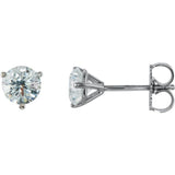 14K White Gold 1 CTW Natural Diamond Stud Earrings