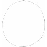 14K White Gold 1/4 CTW Natural Diamond 7-Station 24" Necklace