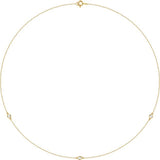 14K Yellow Gold 1/5 CTW Natural Diamond 3-Station 18" Necklace