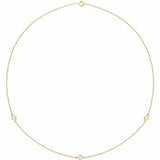 14K Yellow Gold 1/3 CTW Natural Diamond 3-Station 18" Necklace