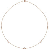 14K Rose Gold 1/2 CTW Natural Diamond 5-Station 18