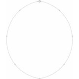 Sterling Silver 1/4 CTW Natural Diamond 7-Station 24" Necklace