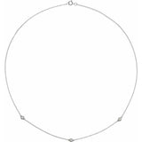 Sterling Silver 1/5 CTW Natural Diamond 3-Station 18" Necklace