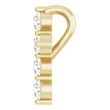 14K Yellow Gold 1/6 CTW Natural Diamond Cross Pendant