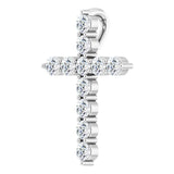 Platinum 1/4 CTW Natural Diamond Cross Pendant