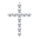 Sterling Silver 1/4 CTW Natural Diamond Cross Pendant