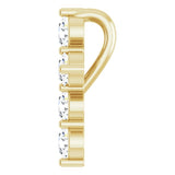 14K Yellow Gold 1/4 CTW Natural Diamond Cross Pendant