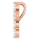14K Rose Gold 1/4 CTW Natural Diamond Cross Pendant