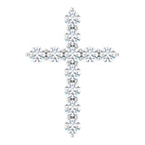 Sterling Silver 3/8 CTW Natural Diamond Cross Pendant