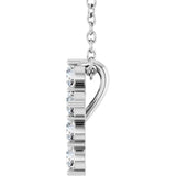 Platinum 1/4 CTW Natural Diamond Cross 16-18" Necklace