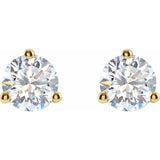 14K Yellow Gold 1 1/5 CTW Lab-Grown Diamond Stud Earrings