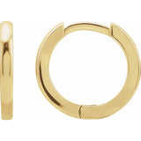 14K Yellow Gold Hinged 12.5 mm Hoop Earring