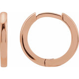 14K Rose Gold Hinged 12.5 mm Hoop Earring