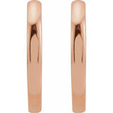 14K Rose Gold Hinged 12.5 mm Hoop Earrings