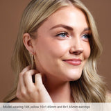 14K Rose Gold Hinged 15 mm Hoop Earring