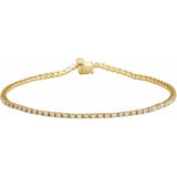 14K Yellow Gold 1 CTW Natural Diamond Line 7 1/4" Bracelet