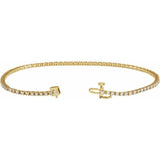 14K Yellow Gold 1 CTW Natural Diamond Line 7 1/4" Bracelet