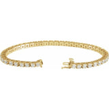 14K Yellow Gold 5 CTW Lab-Grown Diamond Line 7 1/4" Bracelet