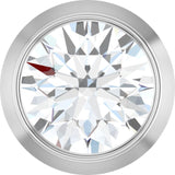14K White Gold 1/4 CT Natural Diamond Slide Pendant