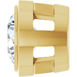 14K Yellow Gold 1/4 CT Natural Diamond Slide Pendant
