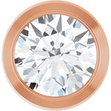 14K Rose Gold 1/3 CT Natural Diamond Slide Pendant