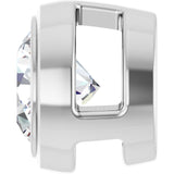 14K White Gold 1/3 CT Natural Diamond Slide Pendant