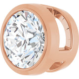 14K Rose Gold 1/2 CT Natural Diamond Slide Pendant