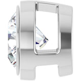 14K White Gold 1/2 CT Natural Diamond Slide Pendant