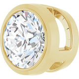 14K Yellow Gold 1/2 CT Natural Diamond Slide Pendant